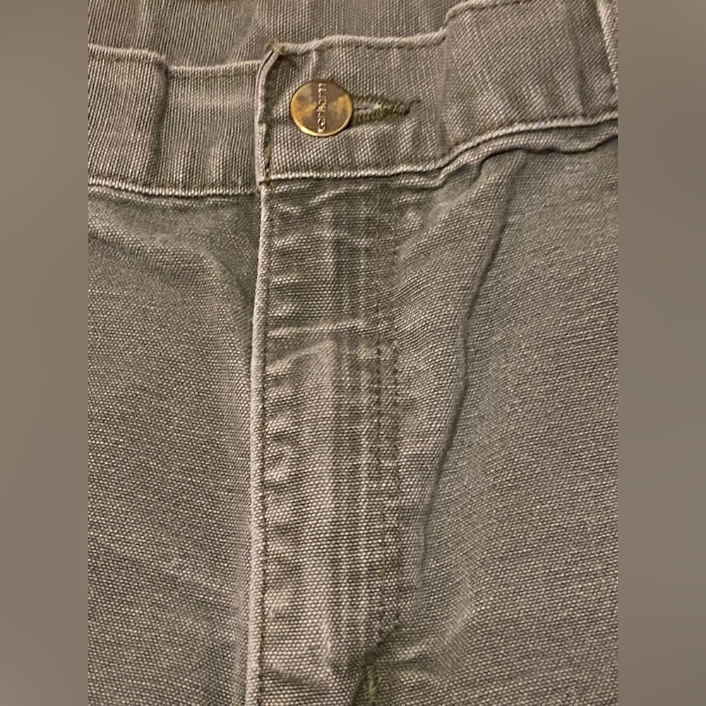 Vintage Carhartt Work Pants Duck Canvas Moss Green 36x30 - Picture 4 of 11